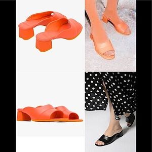 Camper ORANGE Katie Slide Open Toe Vandals